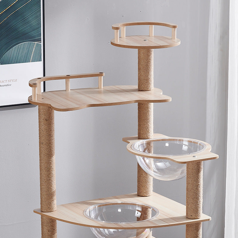 Cat Tree with Scratching Board, Nest & Climbing Frame